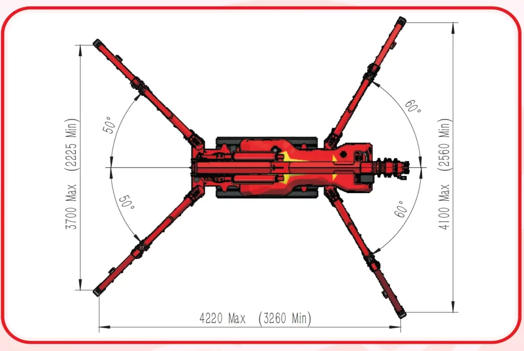 SPT 299-E Battery operated spider crane australia outrigger footprint mini crane for sale Australia